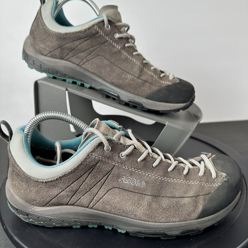 Asolo Women's Space GV ML Hiking Shoes Graphite Cyan US 8.5 EU 40 2/3 Camping